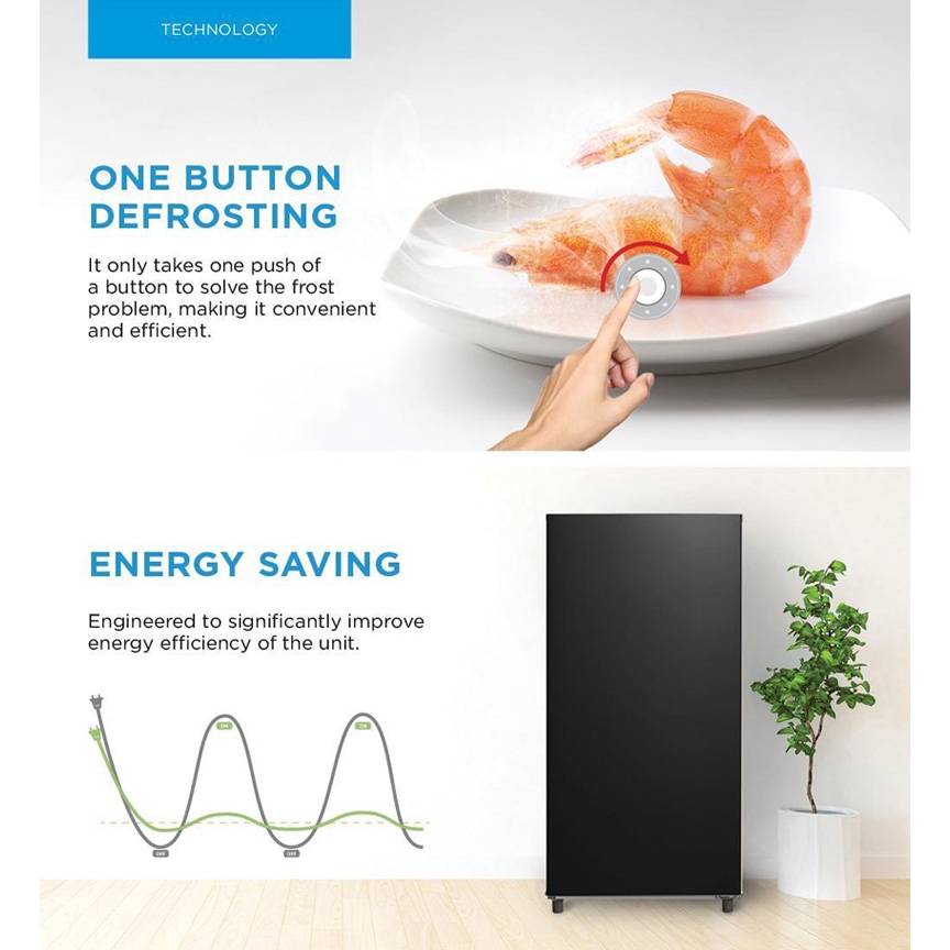 Midea 1 Door Refrigerator 156l Ms 196