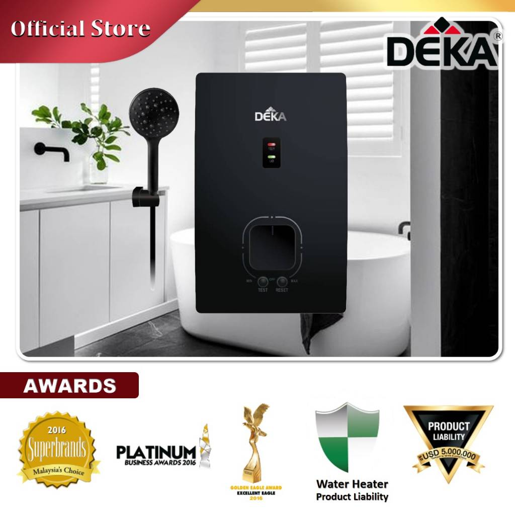 DEKA PREMIO NonPump Instant Electric Heat Hot Water Heater without Pump Black / White (Sirim